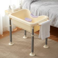 Height-Adjustable Bedside Hair Washing Basin