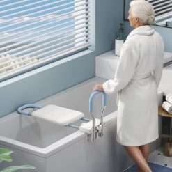 Adjustable Bathtub Seat with Safety Handle